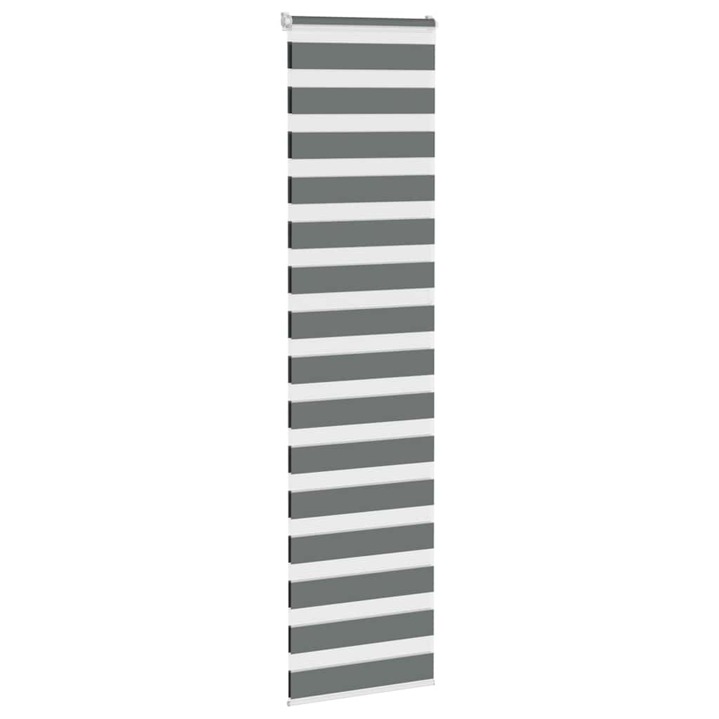 vidaXL Zebra Blind Dark Grey 70x200 cm Fabric Width 65,9 cm Polyester