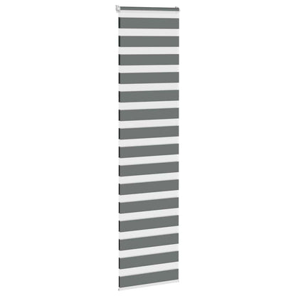 vidaXL Zebra Blind Dark Grey 70x200 cm Fabric Width 65,9 cm Polyester