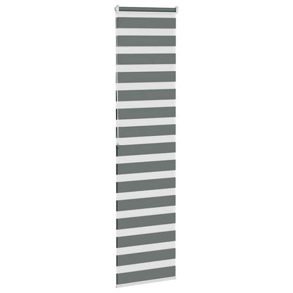 vidaXL Zebra Blind Dark Grey 70x200 cm Fabric Width 65,9 cm Polyester