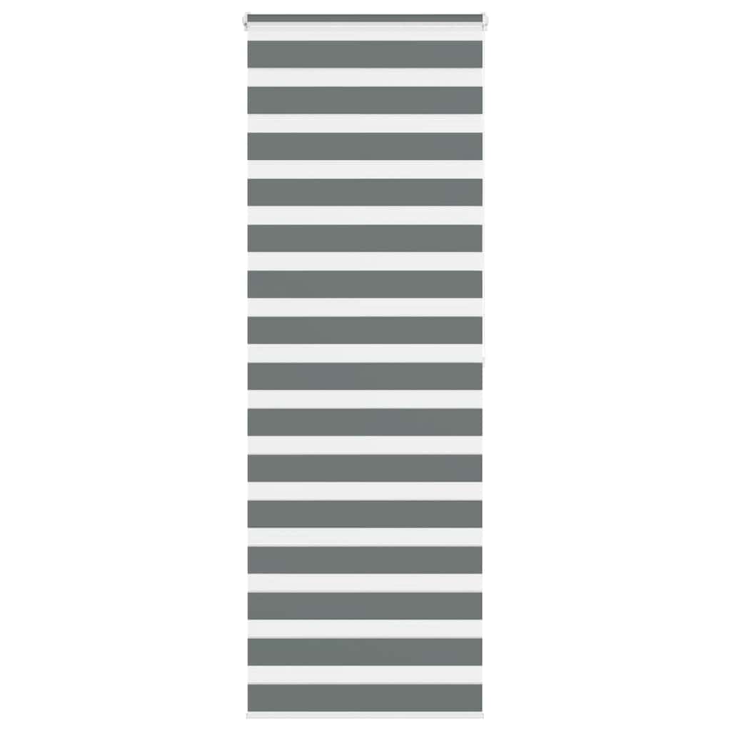 vidaXL Zebra Blind Dark Grey 75x200 cm Fabric Width 70,9 cm Polyester