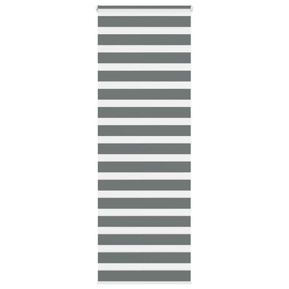 vidaXL Zebra Blind Dark Grey 75x200 cm Fabric Width 70,9 cm Polyester