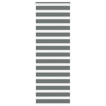 vidaXL Zebra Blind Dark Grey 80x200 cm Fabric Width 75,9 cm Polyester