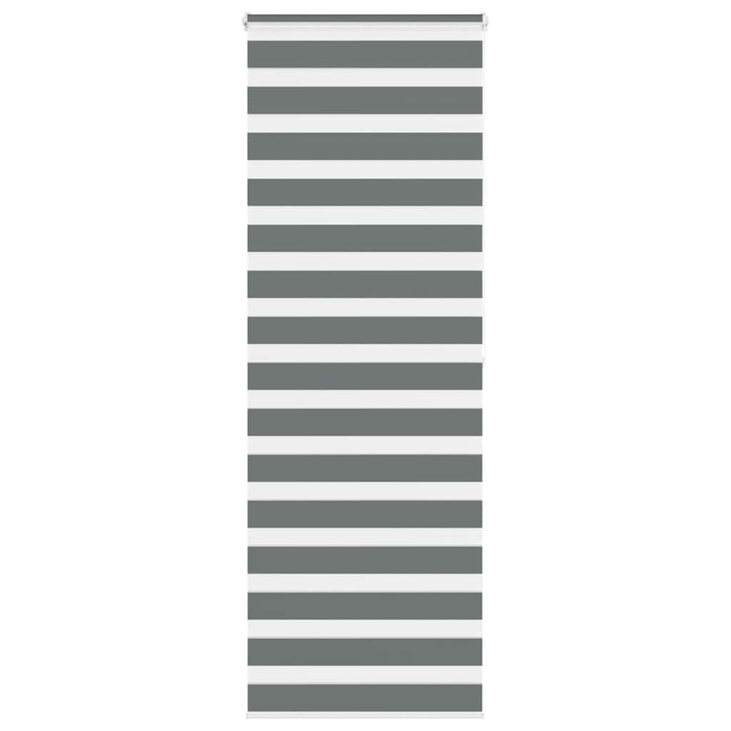 vidaXL Zebra Blind Dark Grey 85x200 cm Fabric Width 80,9 cm Polyester