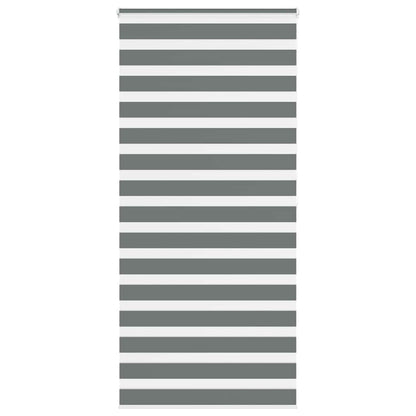 vidaXL Zebra Blind Dark Grey 95x200 cm Fabric Width 90,9 cm Polyester