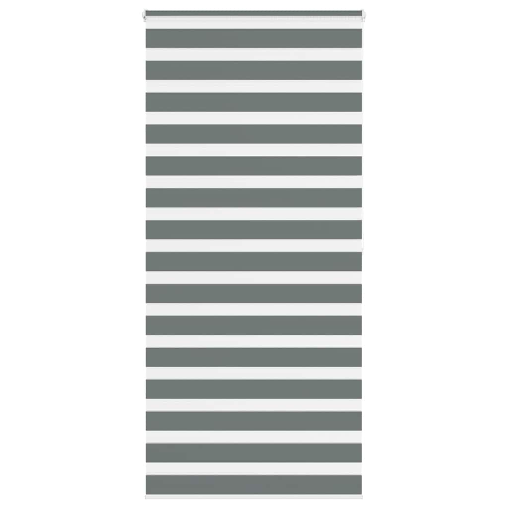 vidaXL Zebra Blind Dark Grey 100x200 cm Fabric Width 95,9 cm Polyester