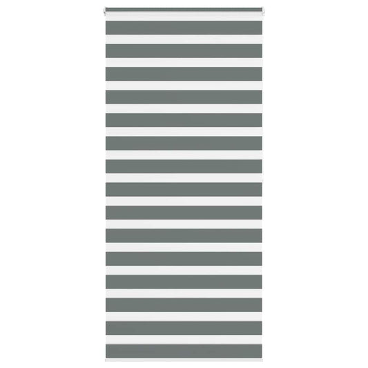vidaXL Zebra Blind Dark Grey 100x200 cm Fabric Width 95,9 cm Polyester