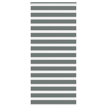 vidaXL Zebra Blind Dark Grey 105x200cm Fabric Width 100.9 cm Polyester
