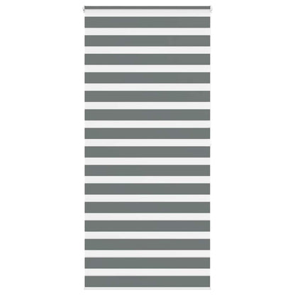 vidaXL Zebra Blind Dark Grey 110x200cm Fabric Width 105.9 cm Polyester
