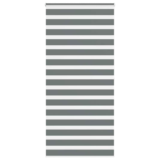 vidaXL Zebra Blind Dark Grey 110x200cm Fabric Width 105.9 cm Polyester
