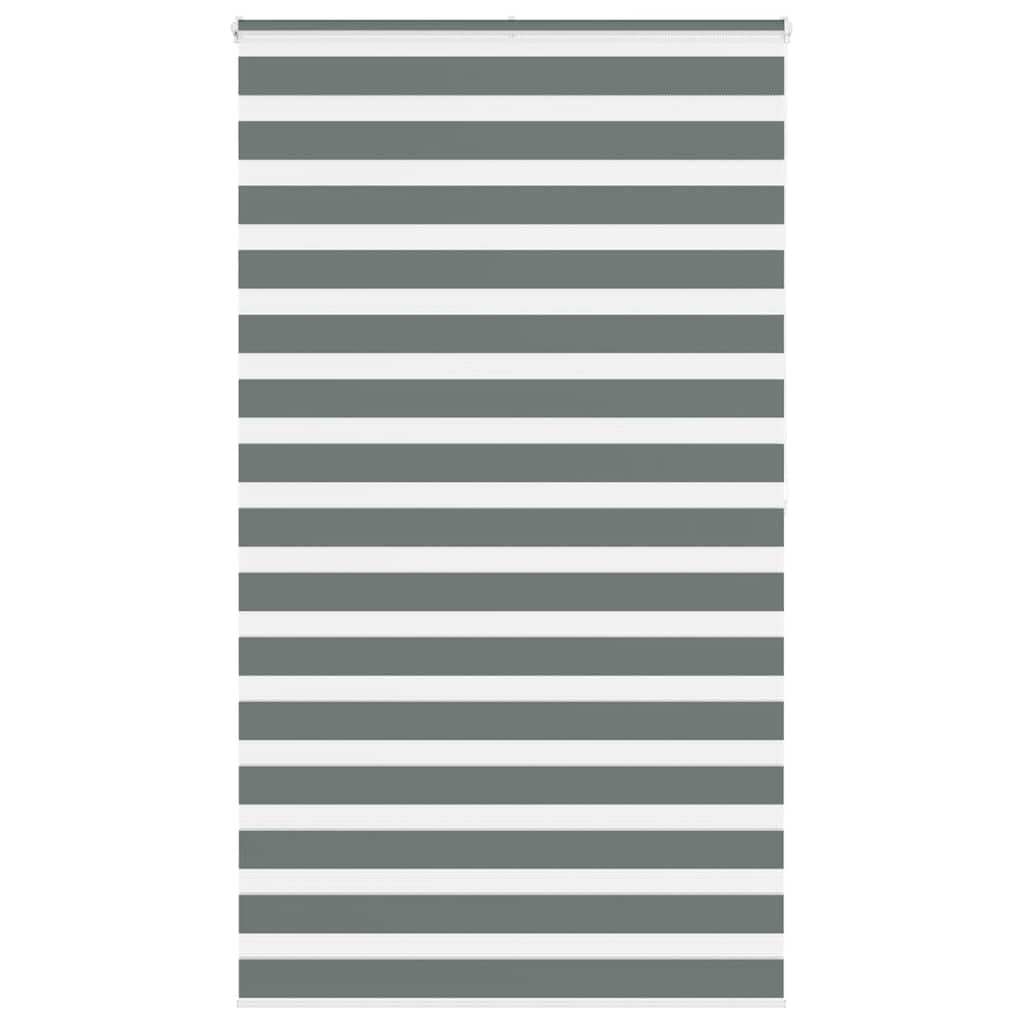 vidaXL Zebra Blind Dark Grey 120x200cm Fabric Width 115.9 cm Polyester