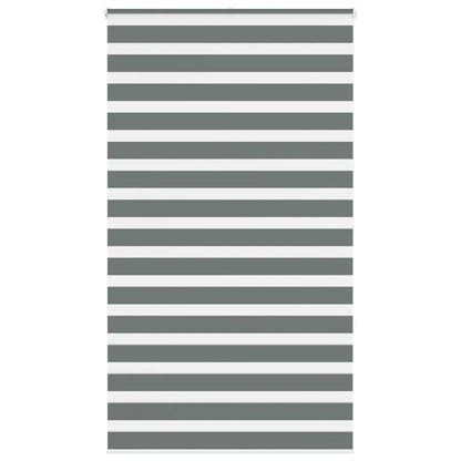 vidaXL Zebra Blind Dark Grey 120x200cm Fabric Width 115.9 cm Polyester