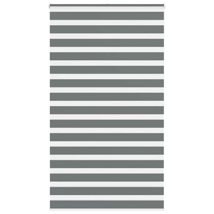 vidaXL Zebra Blind Dark Grey 130x200 cm Fabric Width 125.9 cm Polyester