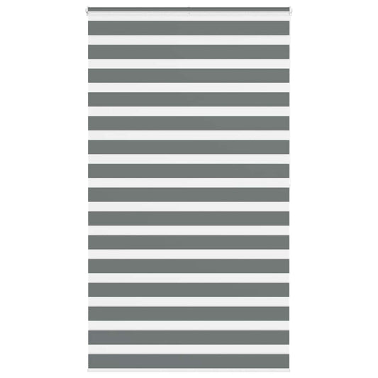 vidaXL Zebra Blind Dark Grey 130x200cm Fabric Width 125.9 cm Polyester