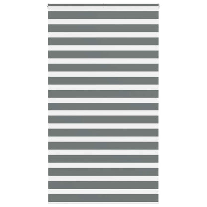 vidaXL Zebra Blind Dark Grey 135x200 cm Fabric Width 130.9 cm Polyester