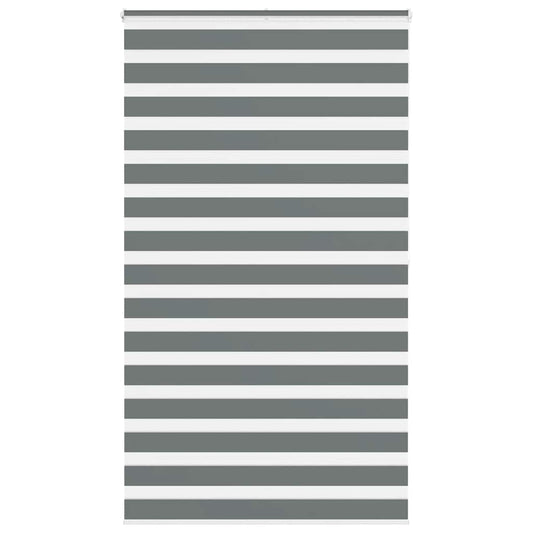 vidaXL Zebra Blind Dark Grey 135x200 cm Fabric Width 130.9 cm Polyester