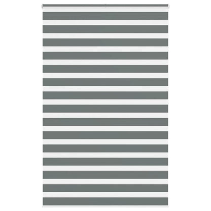 vidaXL Zebra Blind Dark Grey 145x200 cm Fabric Width 140.9 cm Polyester