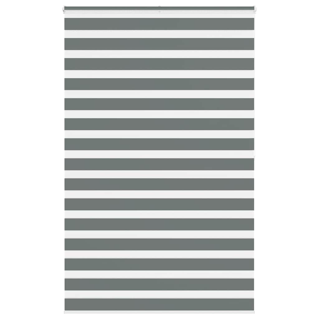 vidaXL Zebra Blind Dark Grey 150x200 cm Fabric Width 145.9 cm Polyester