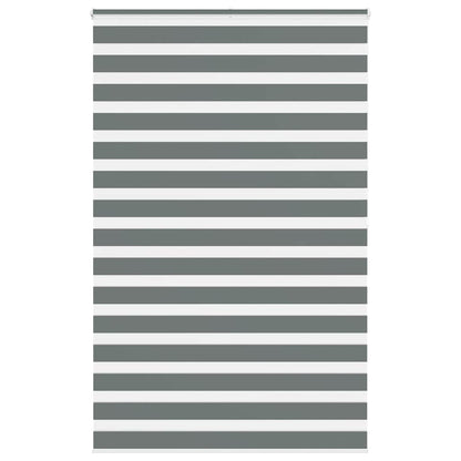 vidaXL Zebra Blind Dark Grey 150x200 cm Fabric Width 145.9 cm Polyester