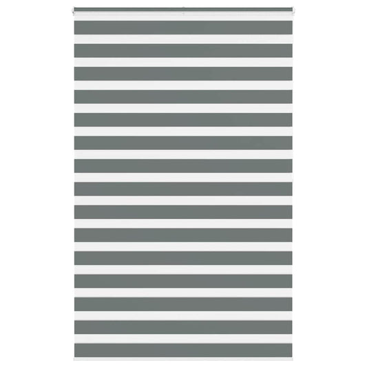 vidaXL Zebra Blind Dark Grey 150x200 cm Fabric Width 145.9 cm Polyester