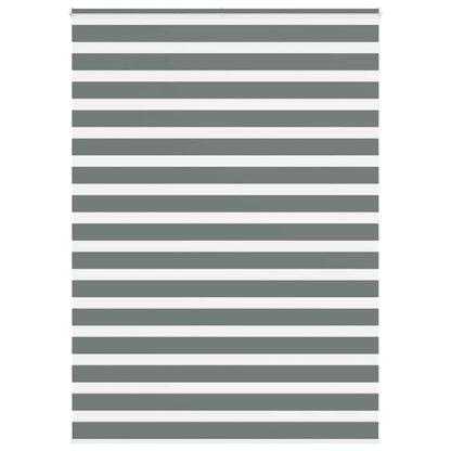 vidaXL Zebra Blind Dark Grey 165x200cm Fabric Width 160.9 cm Polyester