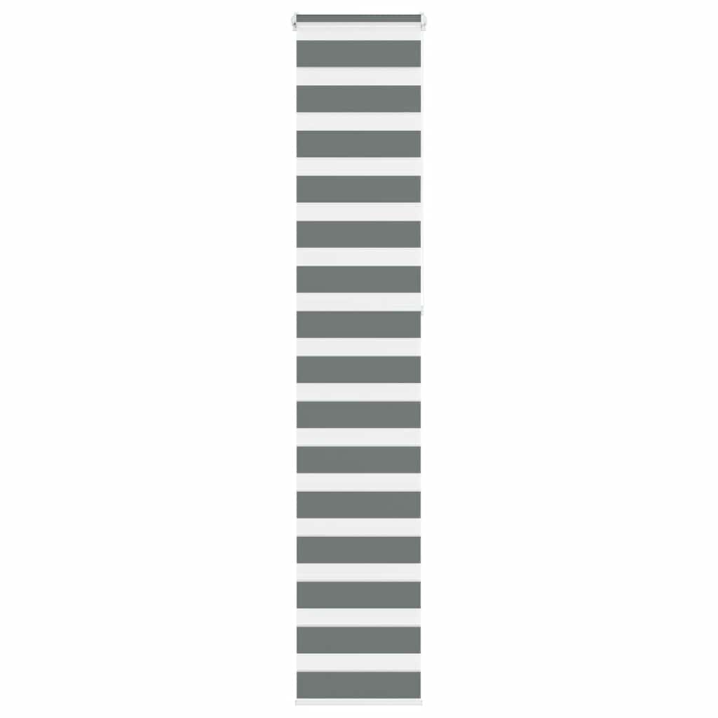 vidaXL Zebra Blind Dark Grey 40x230 cm Fabric Width 35,9 cm Polyester