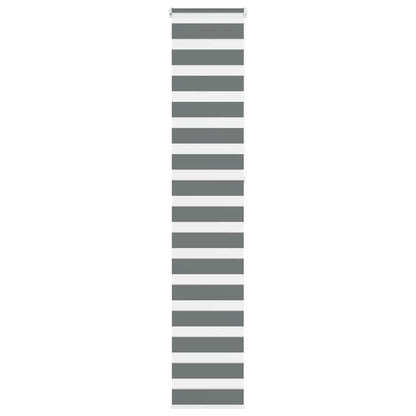 vidaXL Zebra Blind Dark Grey 50x230 cm Fabric Width 45.9 cm Polyester