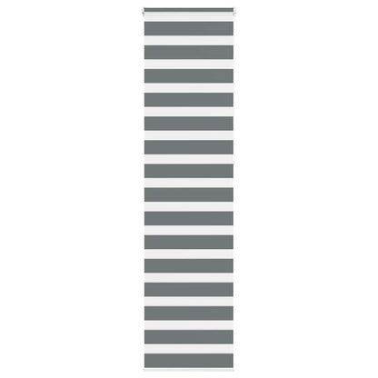 vidaXL Zebra Blind Dark Grey 65x230 cm Fabric Width 60.9 cm Polyester