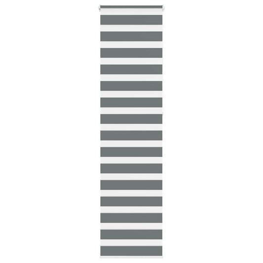vidaXL Zebra Blind Dark Grey 65x230 cm Fabric Width 60.9 cm Polyester
