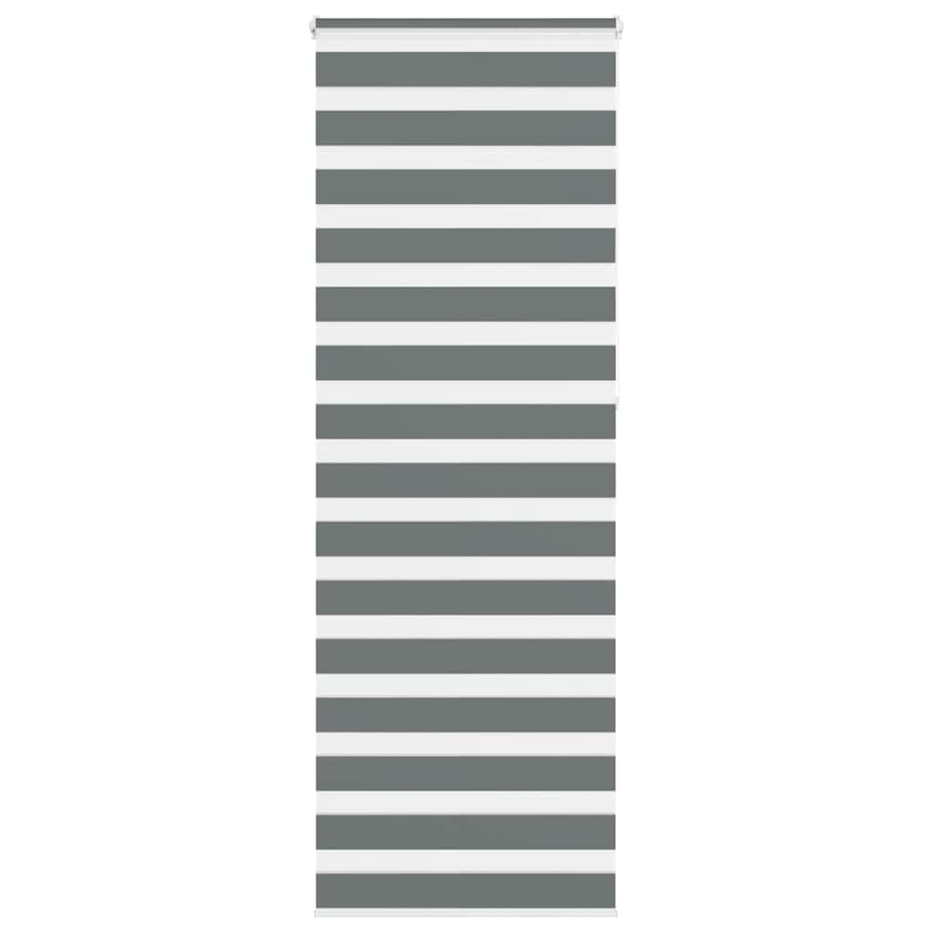 vidaXL Zebra Blind Dark Grey 70x230 cm Fabric Width 65,9 cm Polyester