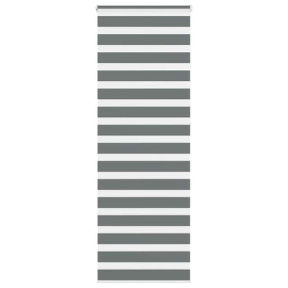 vidaXL Zebra Blind Dark Grey 70x230 cm Fabric Width 65,9 cm Polyester