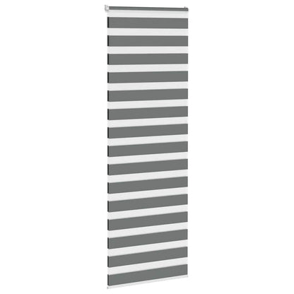 vidaXL Zebra Blind Dark Grey 70x230 cm Fabric Width 65,9 cm Polyester