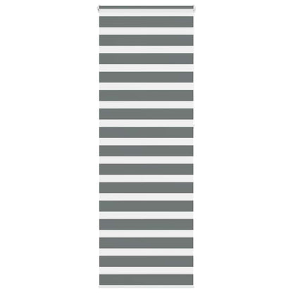 vidaXL Zebra Blind Dark Grey 75x230 cm Fabric Width 70.9 cm Polyester
