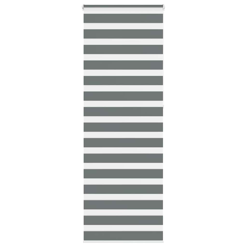 vidaXL Zebra Blind Dark Grey 75x230 cm Fabric Width 70,9 cm Polyester