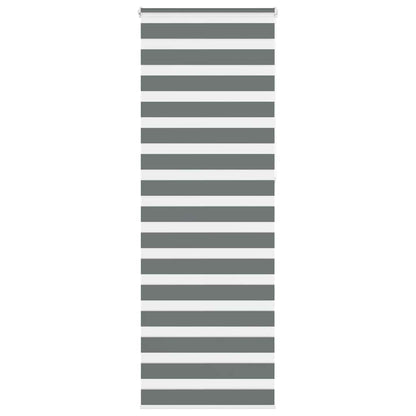 vidaXL Zebra Blind Dark Grey 80x230 cm Fabric Width 75.9 cm Polyester