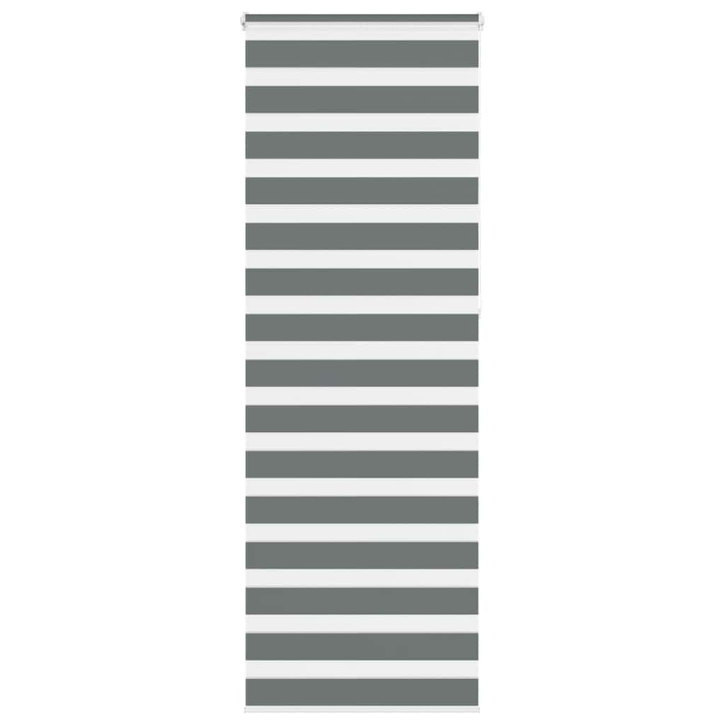 vidaXL Zebra Blind Dark Grey 90x230 cm Fabric Width 85.9 cm Polyester