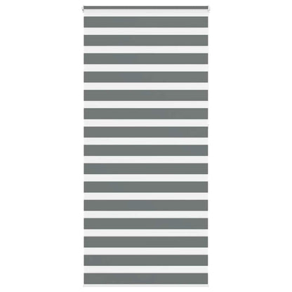 vidaXL Zebra Blind Dark Grey 110x230cm Fabric Width 105.9 cm Polyester