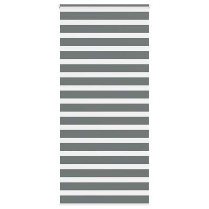 vidaXL Zebra Blind Dark Grey 115x230 cm Fabric Width 110.9 cm Polyester