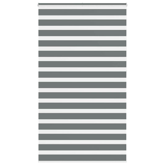 vidaXL Zebra Blind Dark Grey 125x230cm Fabric Width 120.9 cm Polyester