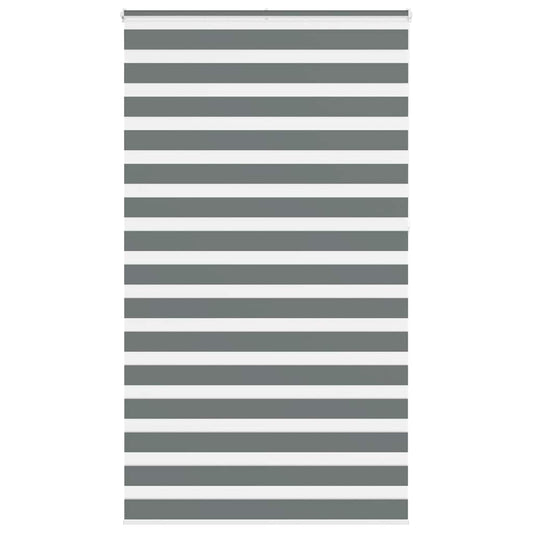 vidaXL Zebra Blind Dark Grey 135x230cm Fabric Width 130.9 cm Polyester