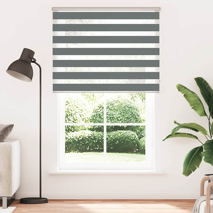 vidaXL Zebra Blind Dark Grey 140x230cm Fabric Width 135.9 cm Polyester