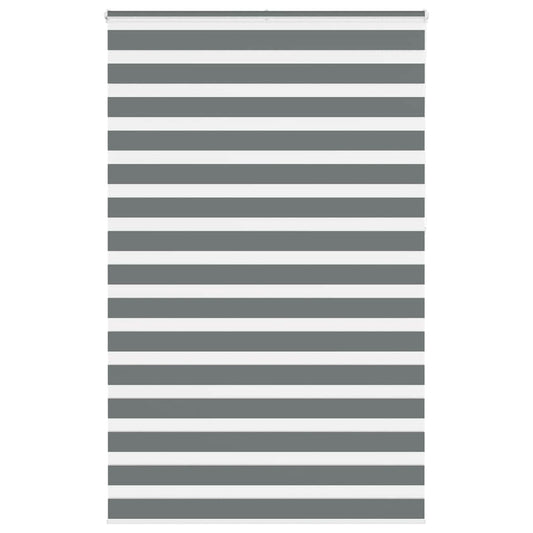 vidaXL Zebra Blind Dark Grey 145x230 cm Fabric Width 140.9 cm Polyester