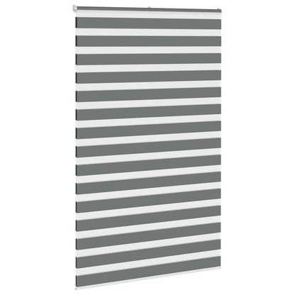 vidaXL Zebra Blind Dark Grey 150x230cm Fabric Width 145.9 cm Polyester