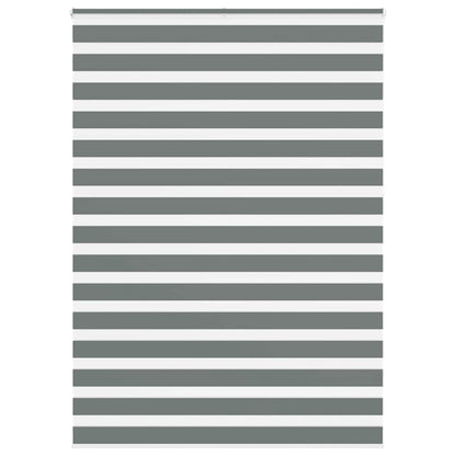 vidaXL Zebra Blind Dark Grey 160x230 cm Fabric Width 155.9 cm Polyester
