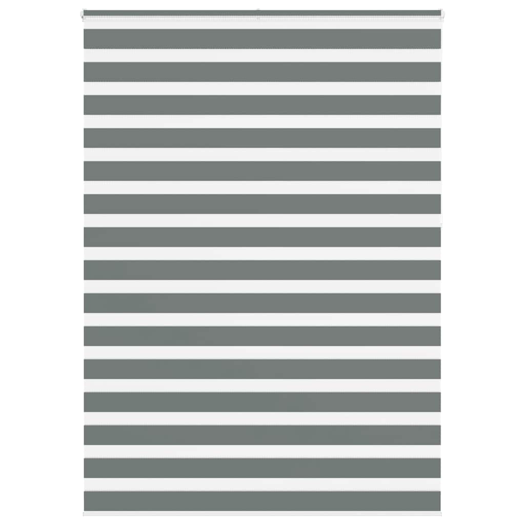 vidaXL Zebra Blind Dark Grey 165x230 cm Fabric Width 160.9 cm Polyester