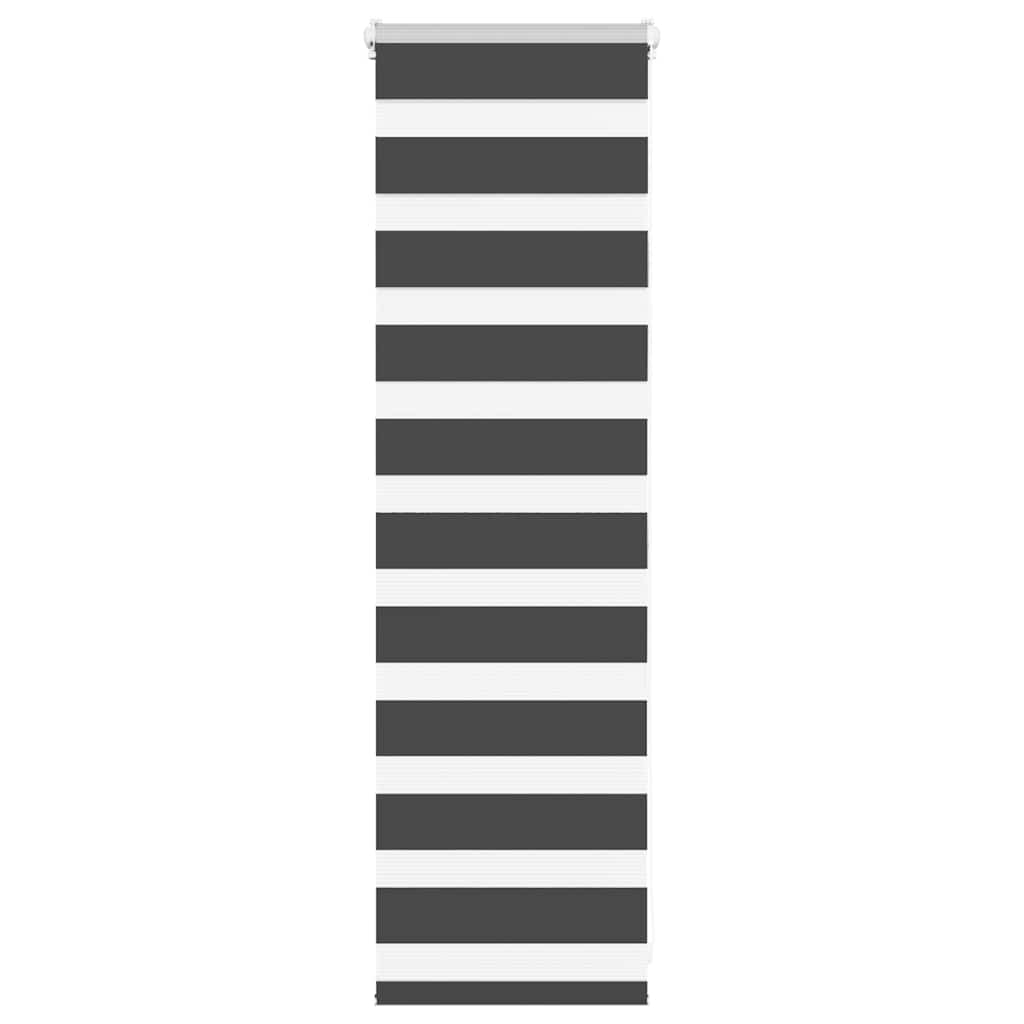 vidaXL Zebra Blind Black 40x100 cm Fabric Width 35.9 cm Polyester