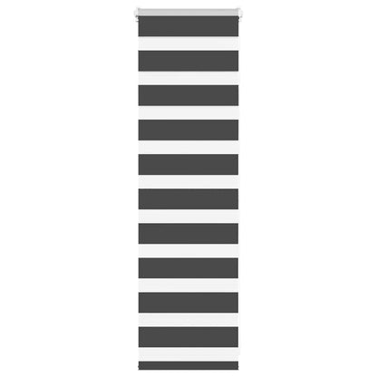 vidaXL Zebra Blind Black 40x100 cm Fabric Width 35.9 cm Polyester