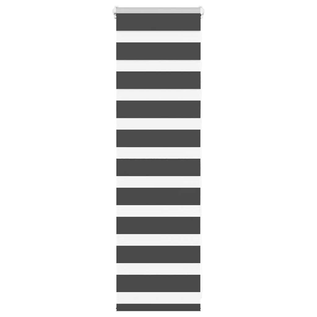 vidaXL Zebra Blind Black 55x100 cm Fabric Width 50.9 cm Polyester