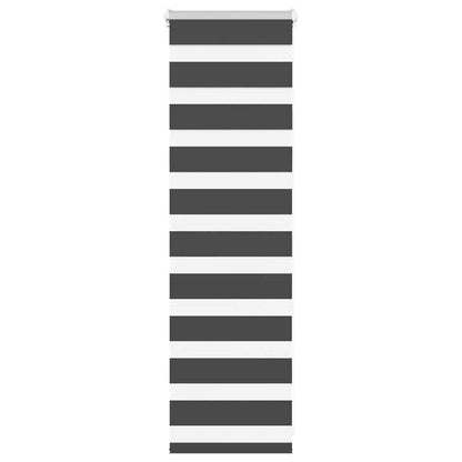 vidaXL Zebra Blind Black 55x100 cm Fabric Width 50.9 cm Polyester