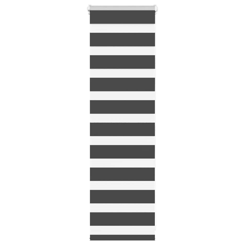vidaXL Zebra Blind Black 55x100 cm Fabric Width 50,9 cm Polyester