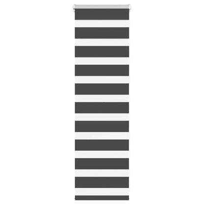 vidaXL Zebra Blind Black 55x100 cm Fabric Width 50,9 cm Polyester